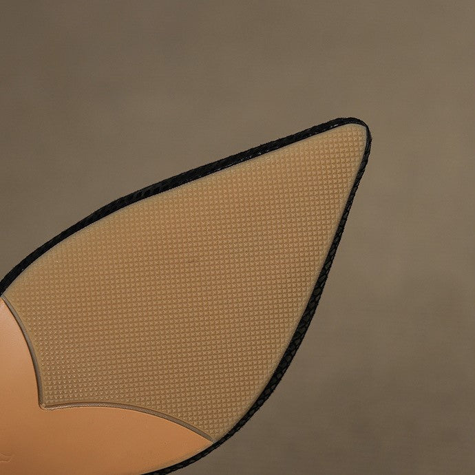 Talons Slingback en Cuir Pointus Céliane