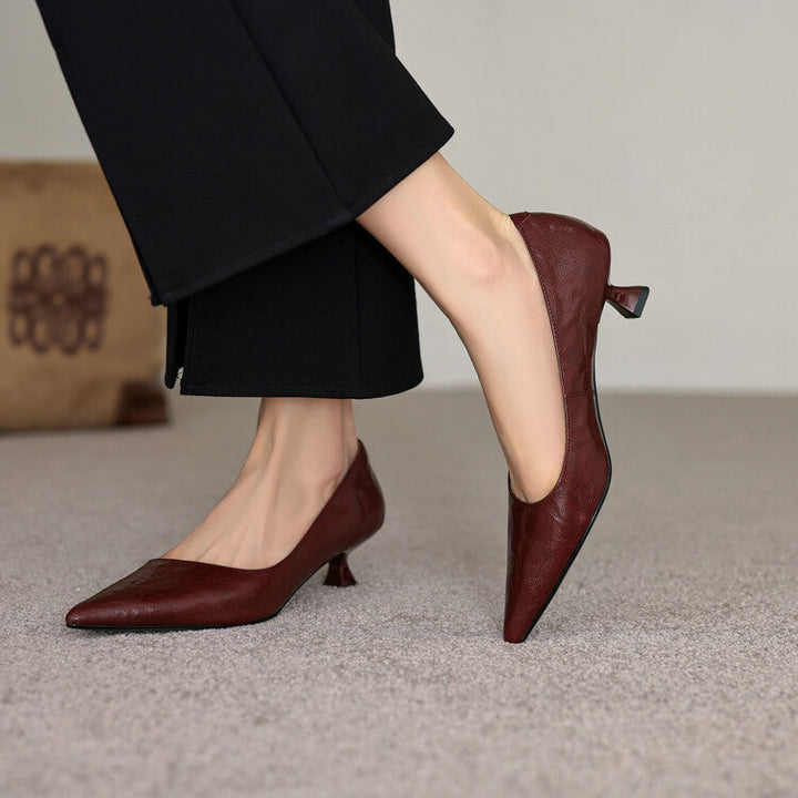 Verrine Cuir Escarpins Bas