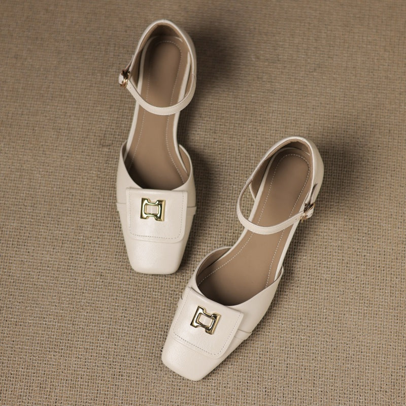 Elvane Boucle Cuir Mary-Janes