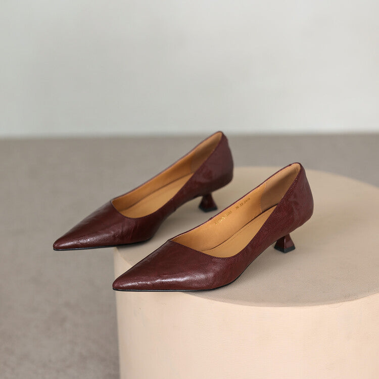 Verrine Cuir Escarpins Bas