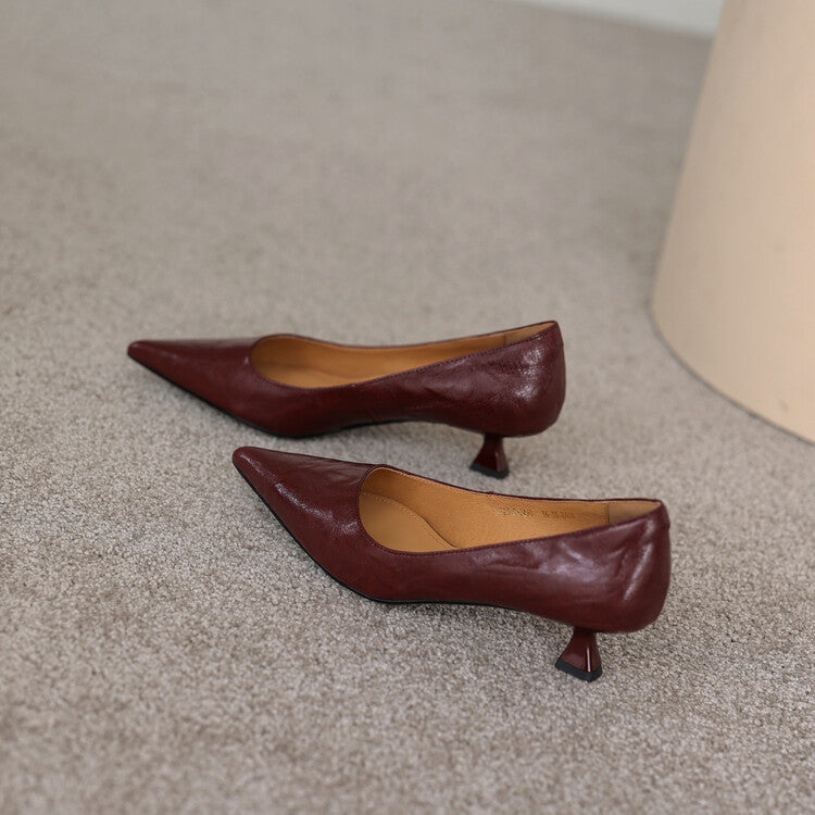 Verrine Cuir Escarpins Bas