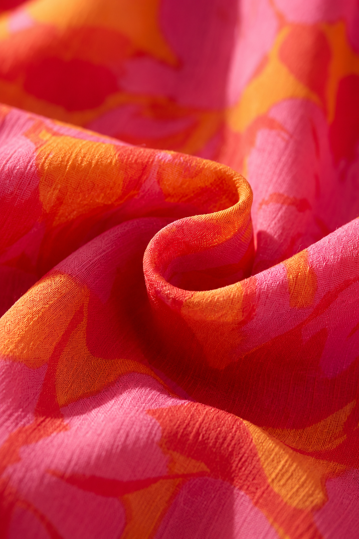 Olympe | Robe fluide rose et orange