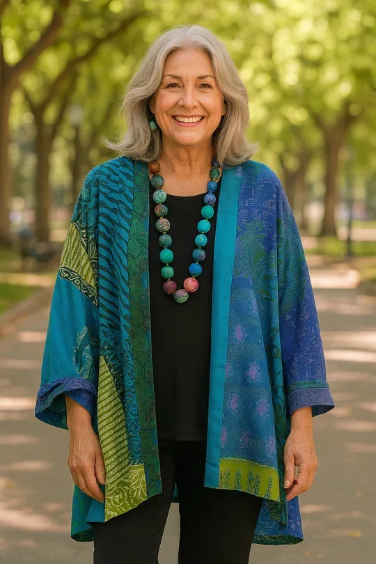 Astrid™ | Gilet Kimono Artistique