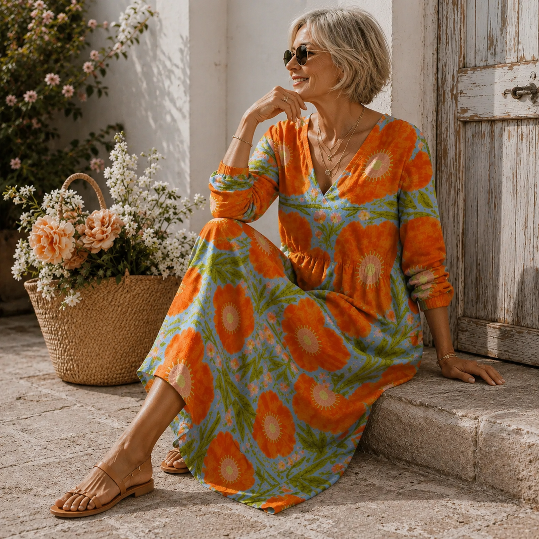 Alice | Robe longue Sunset Bloom