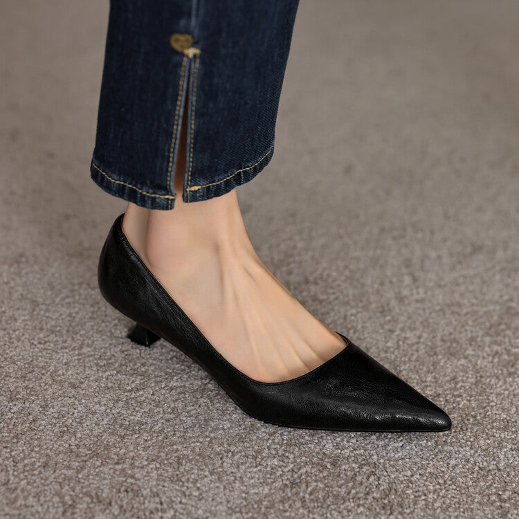 Verrine Cuir Escarpins Bas