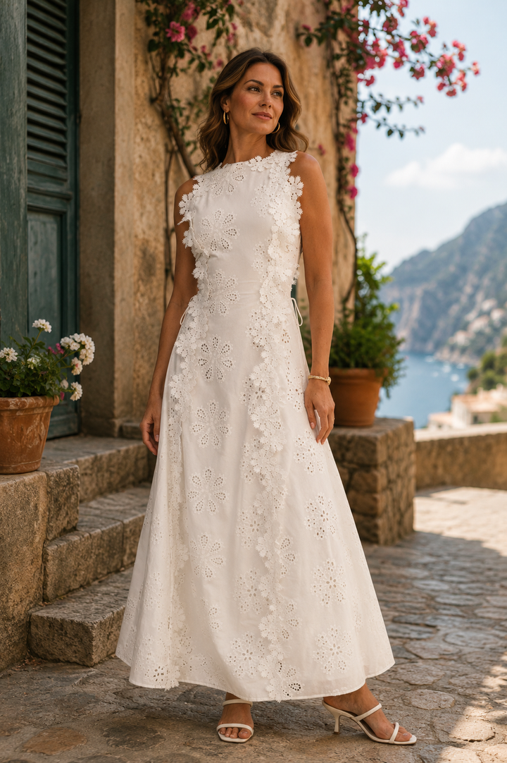 Della | Robe maxi brodée élégante