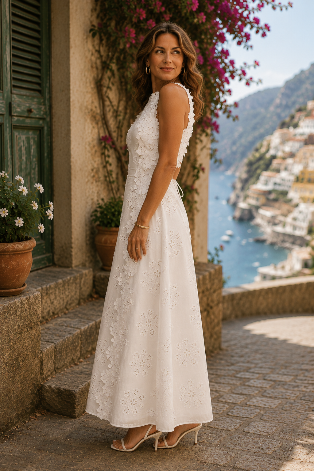 Della | Robe maxi brodée élégante