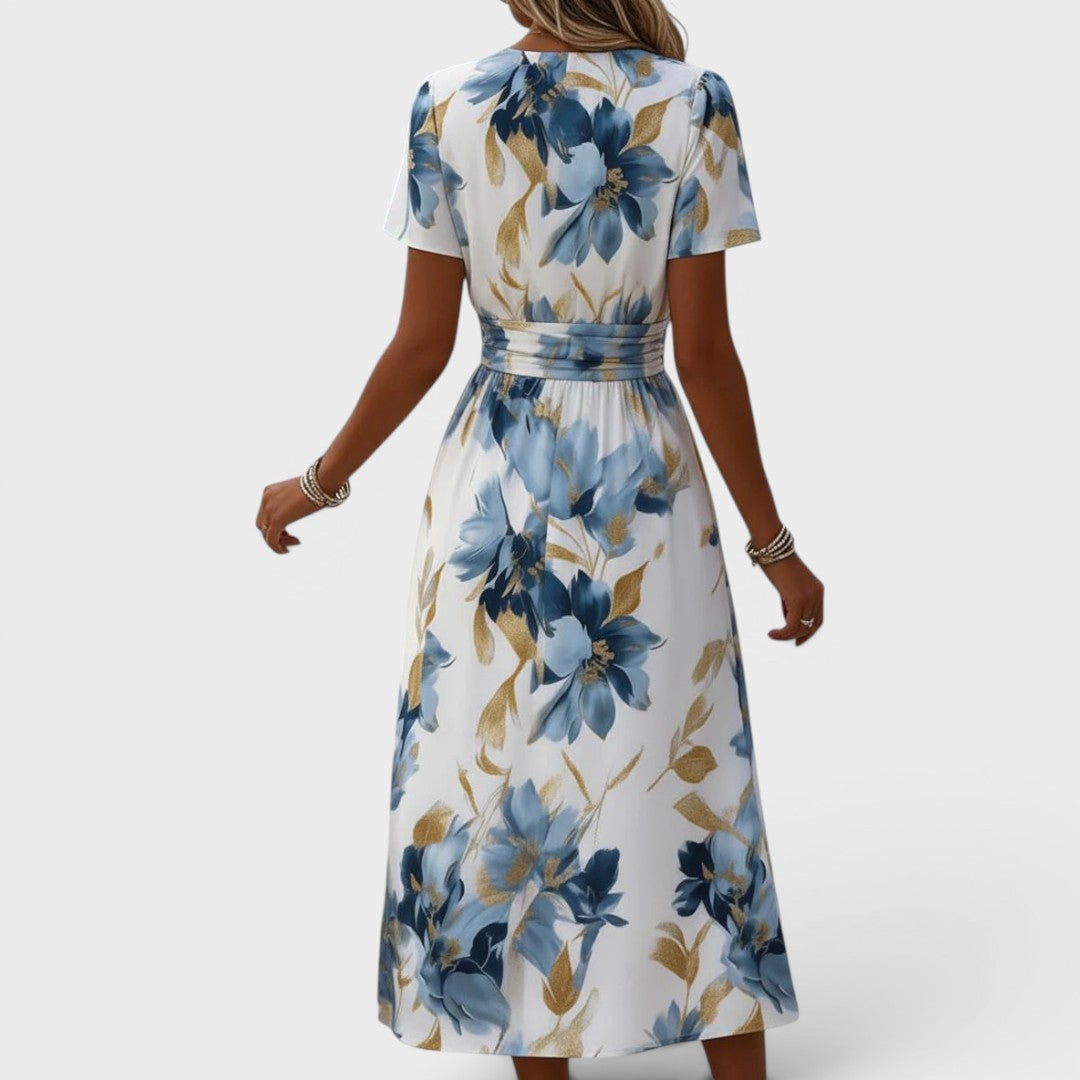 Denise | Robe midi fleurie