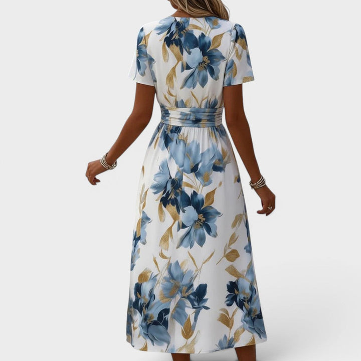 Denise | Robe midi fleurie