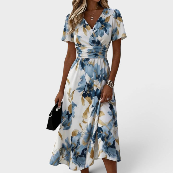 Denise | Robe midi fleurie