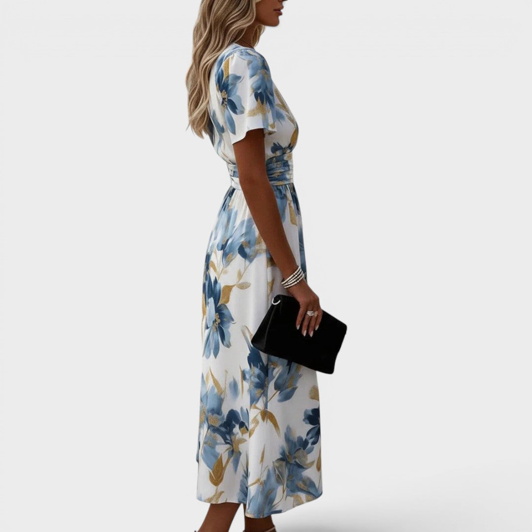Denise | Robe midi fleurie