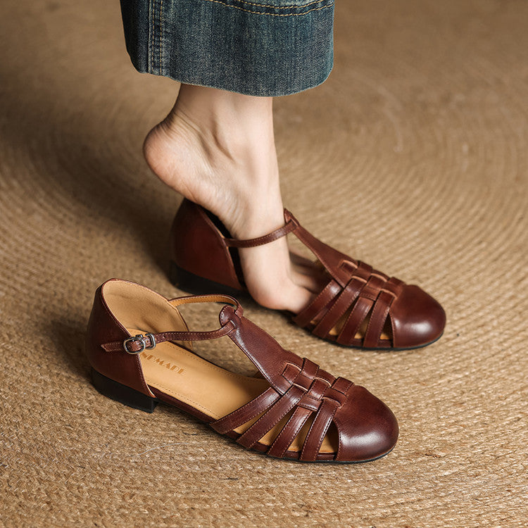 Ballerines en Cuir Véritable Solene Dalia