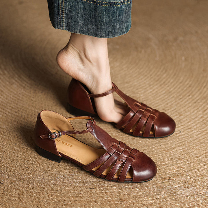 Ballerines en Cuir Véritable Solene Dalia