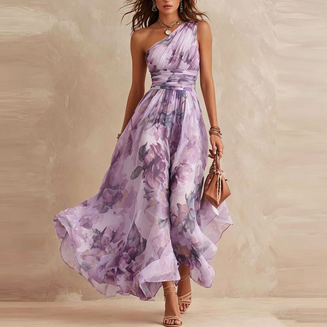 Aurora | Robe florale asymétrique