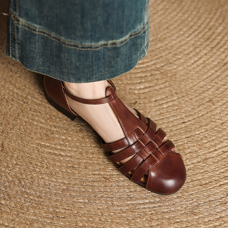 Ballerines en Cuir Véritable Solene Dalia