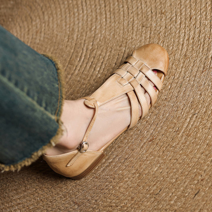 Ballerines en Cuir Véritable Solene Dalia