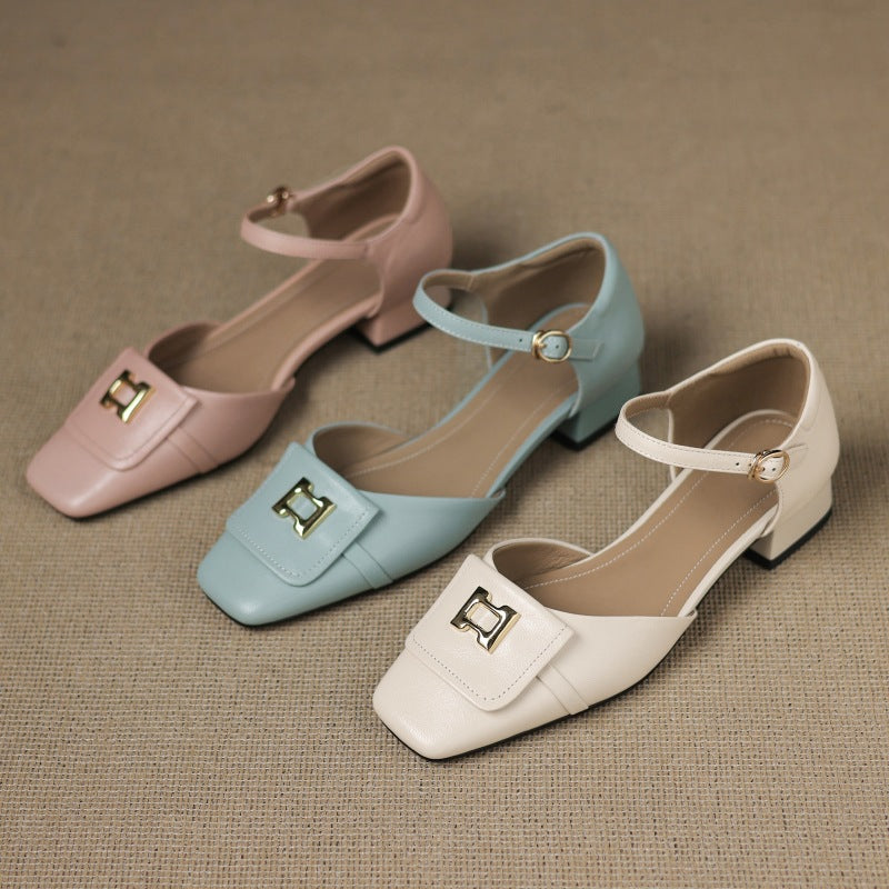 Elvane Boucle Cuir Mary-Janes