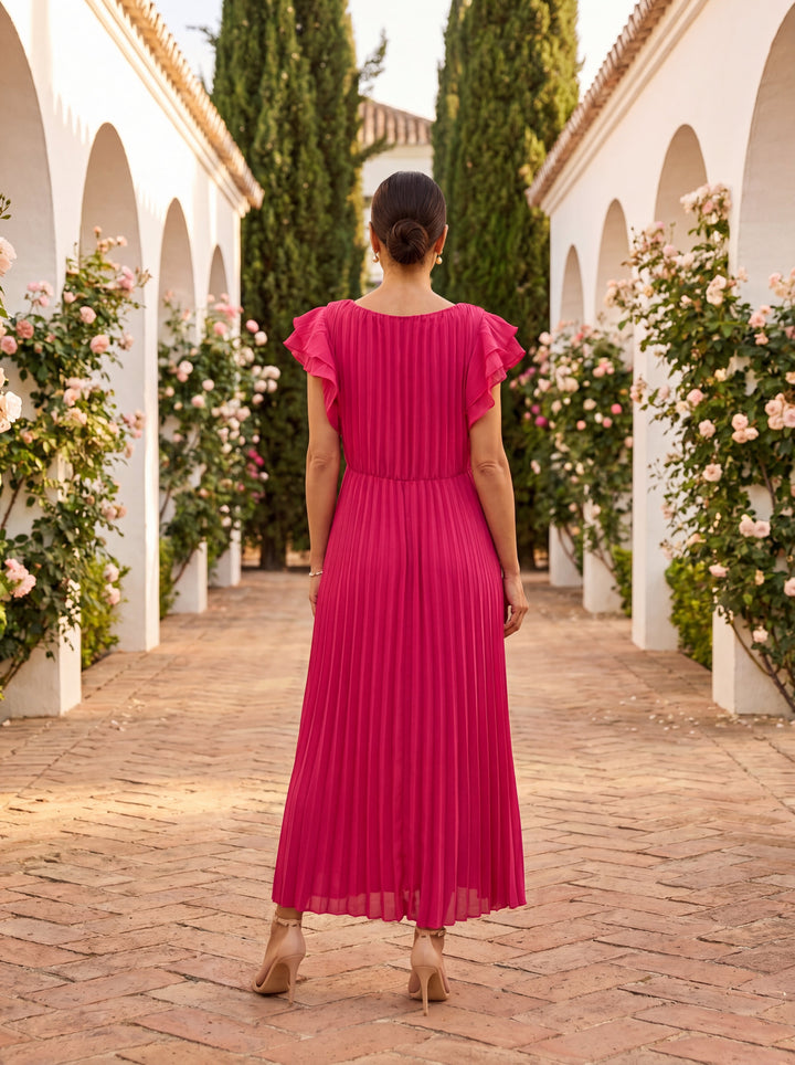 Seraphina | Robe maxi plissée élégante