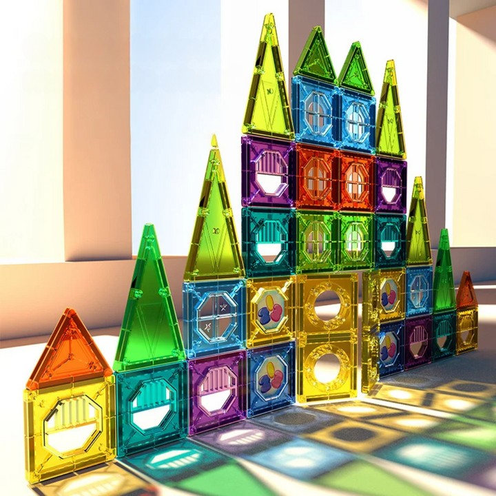 Jeu de Construction Magnétique LED – 69 Pièces