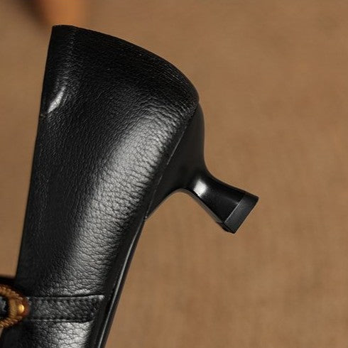 Talons Kitten en Cuir Eloria