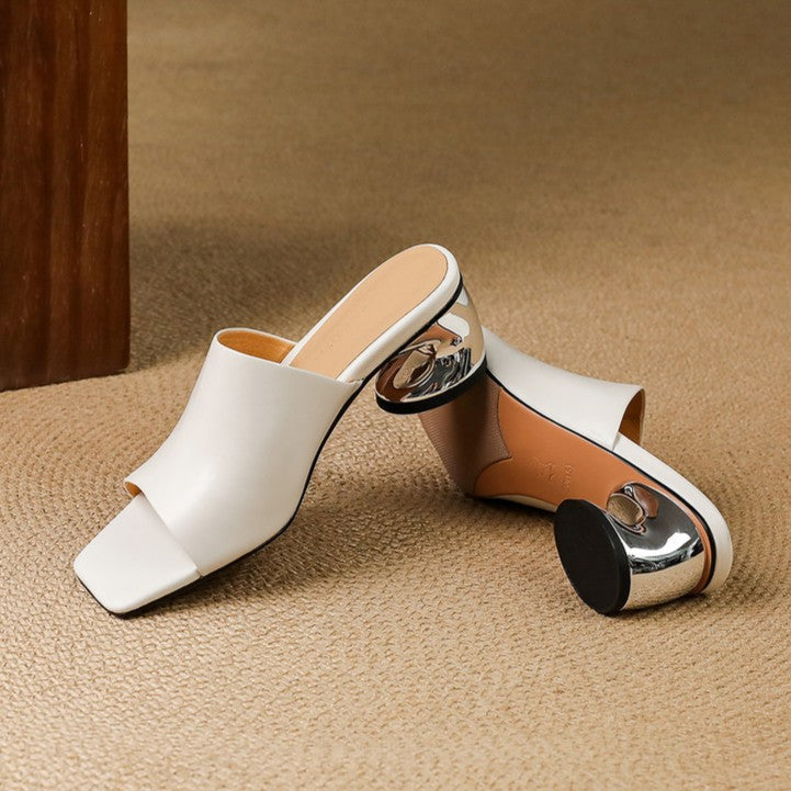 Mules en cuir Virelle Curve