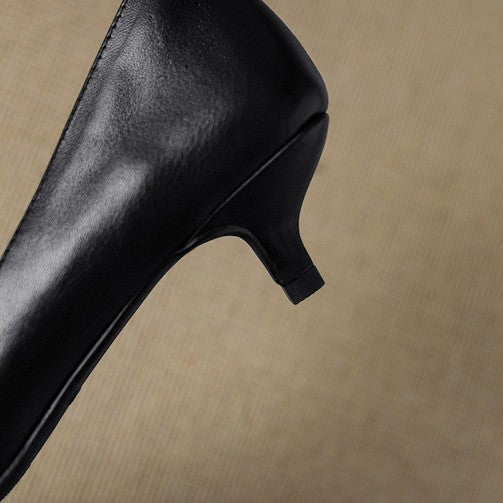 Orlisse Escarpins à Talon Kitten en Cuir