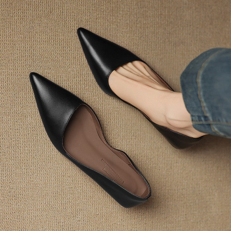 Orlisse Escarpins à Talon Kitten en Cuir