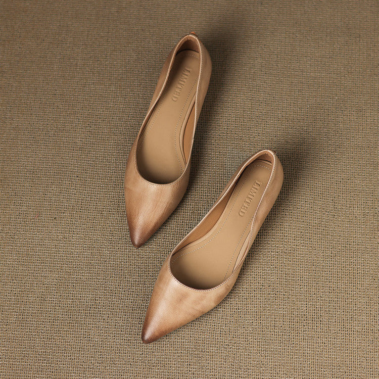 Ballerines en Cuir Véritable Arla