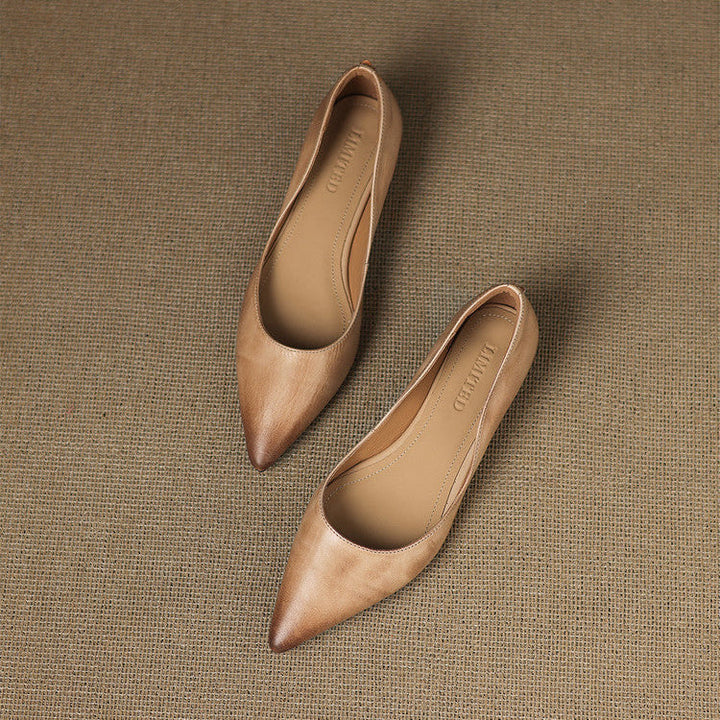 Ballerines en Cuir Véritable Arla