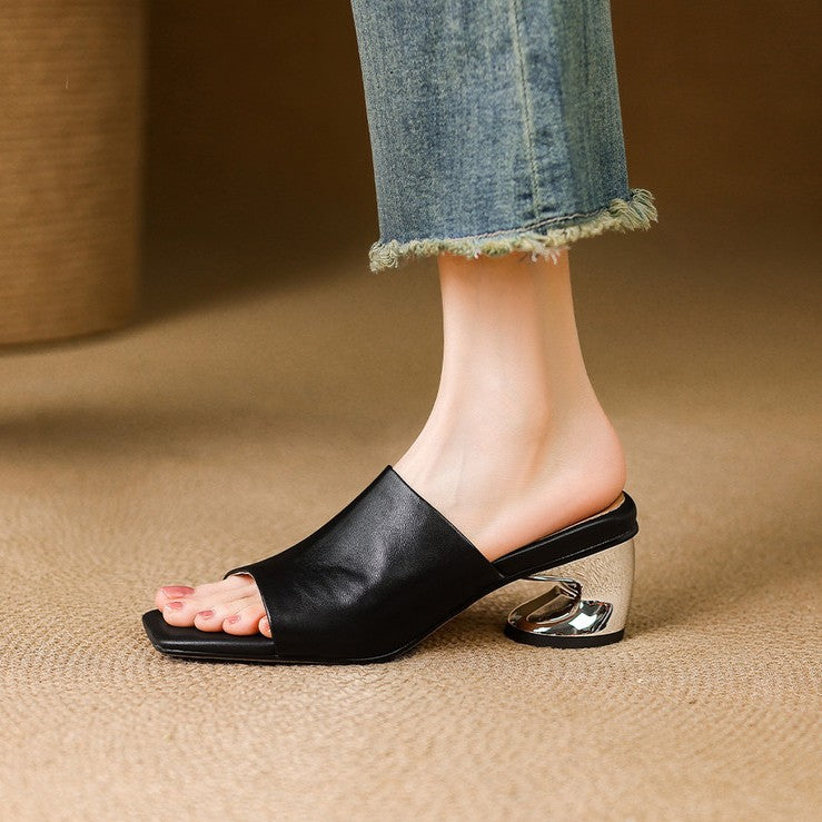 Mules en cuir Virelle Curve