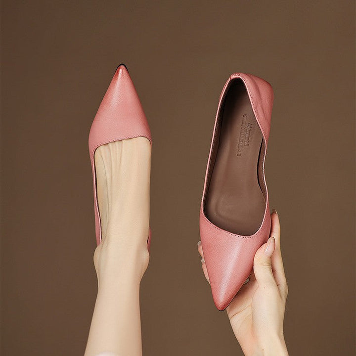 Orlisse Escarpins à Talon Kitten en Cuir