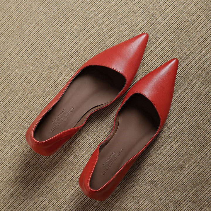 Orlisse Escarpins à Talon Kitten en Cuir