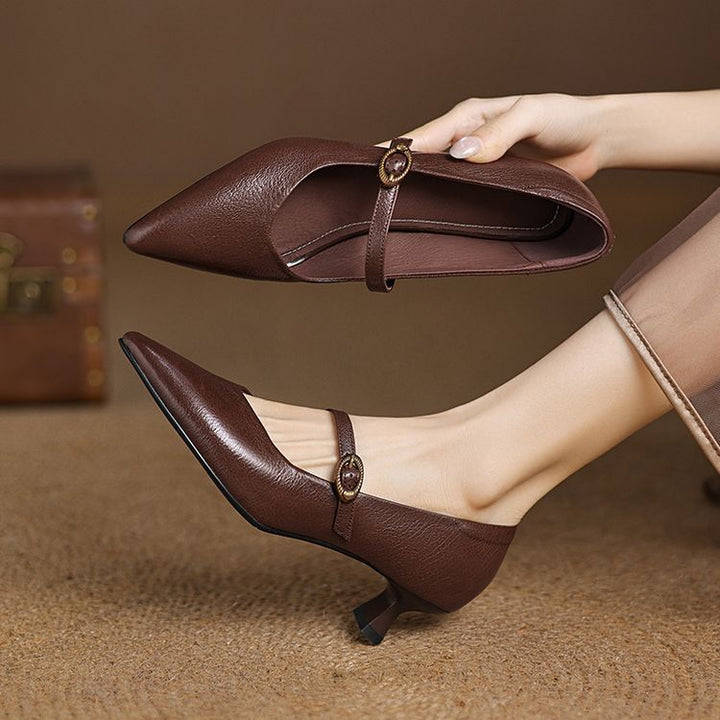 Talons Kitten en Cuir Eloria