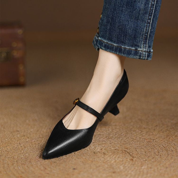 Talons Kitten en Cuir Eloria