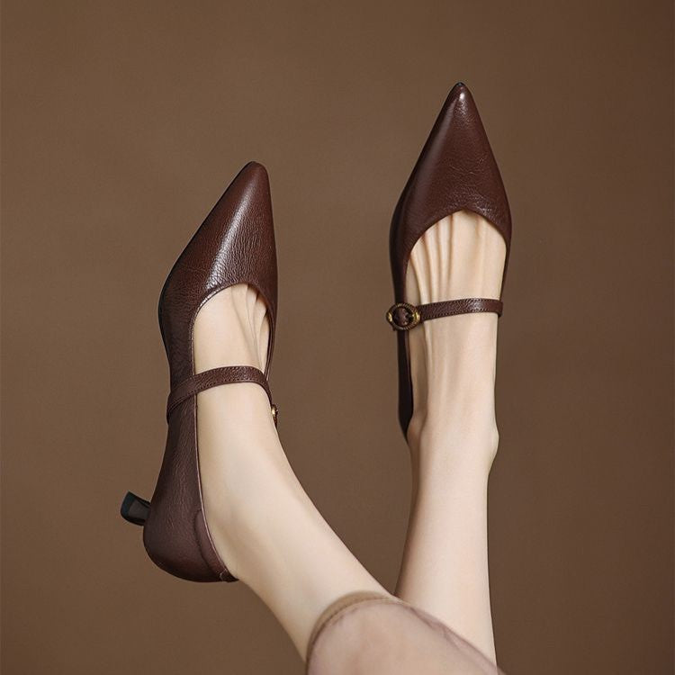 Talons Kitten en Cuir Eloria