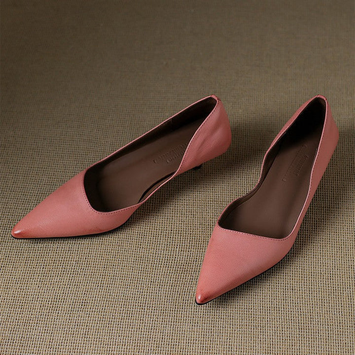 Orlisse Escarpins à Talon Kitten en Cuir