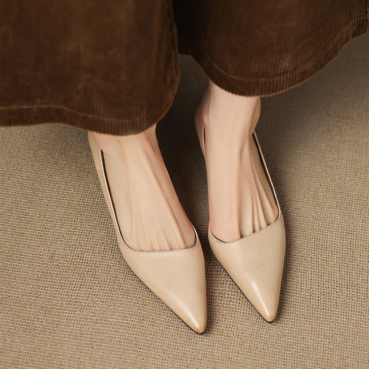 Orlisse Escarpins à Talon Kitten en Cuir