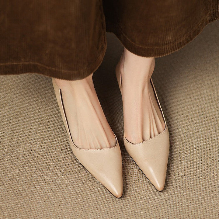 Orlisse Escarpins à Talon Kitten en Cuir