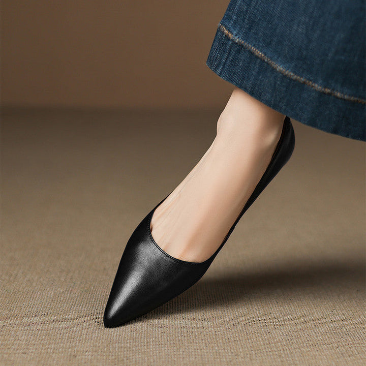 Ballerines en Cuir Véritable Arla