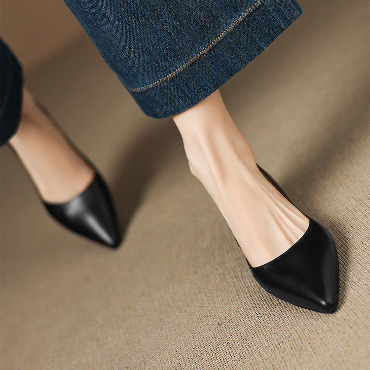 Ballerines en Cuir Véritable Arla