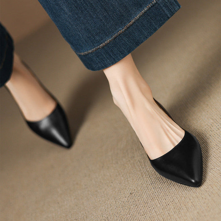 Ballerines en Cuir Véritable Arla