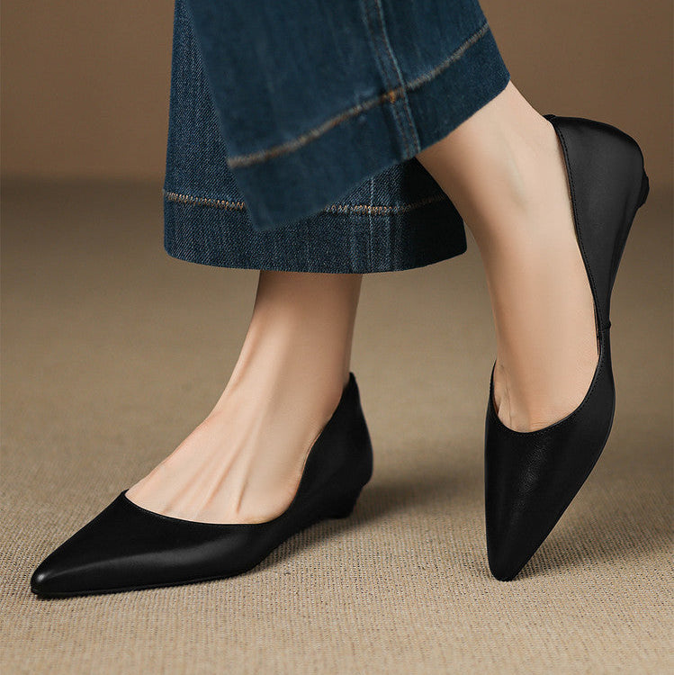 Ballerines en Cuir Véritable Arla