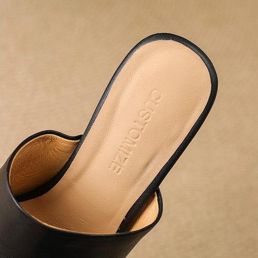 Mules en cuir Virelle Curve