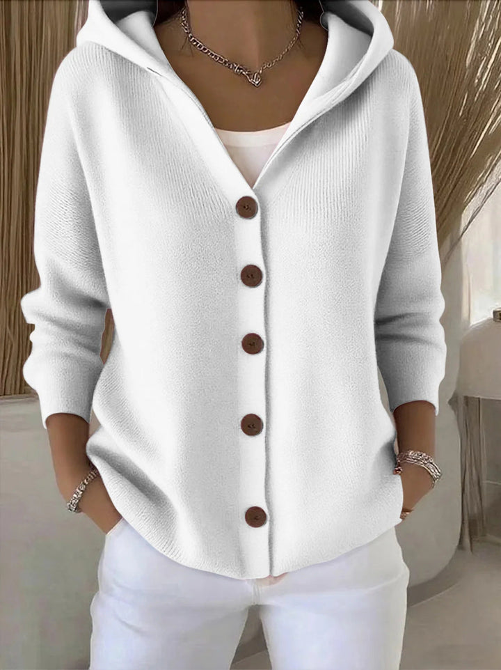 Élodie – Gilet à capuche en maille