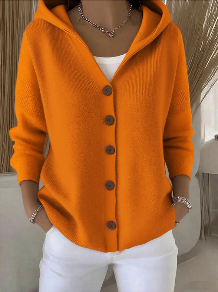 Élodie – Gilet à capuche en maille
