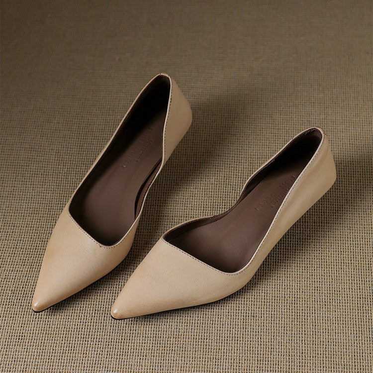 Orlisse Escarpins à Talon Kitten en Cuir
