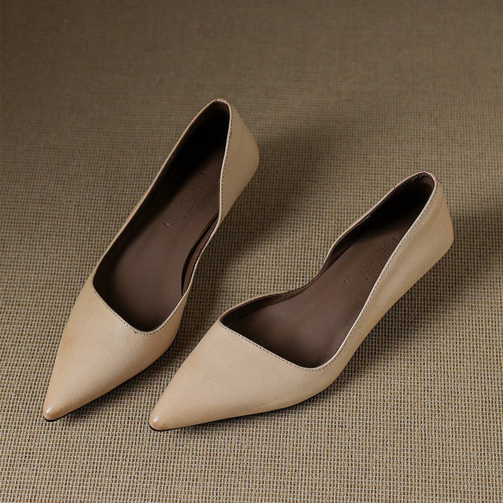 Orlisse Escarpins à Talon Kitten en Cuir