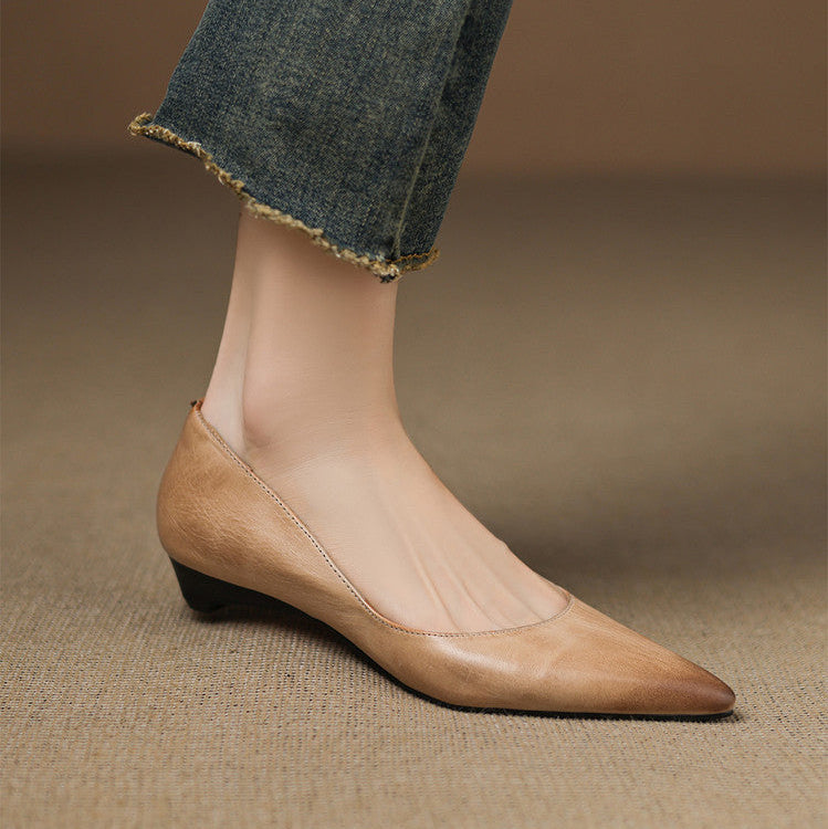 Ballerines en Cuir Véritable Arla