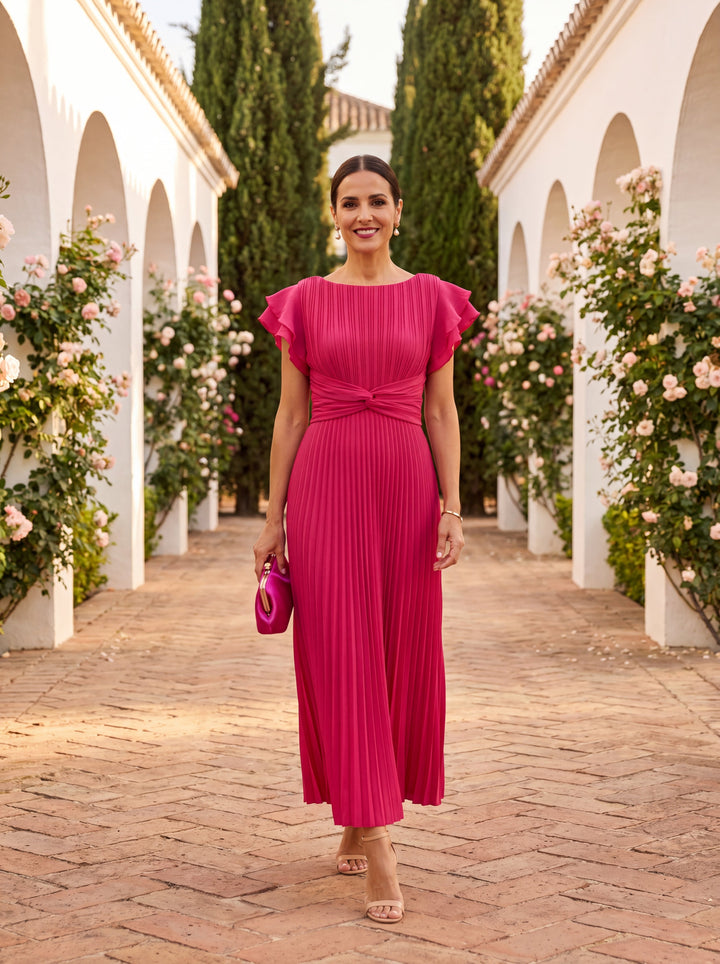 Seraphina | Robe maxi plissée élégante