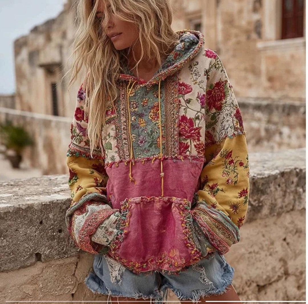 GRACE | SWEAT À CAPUCHE EN MAILLE BOHÈME
